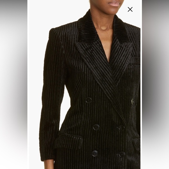 New Isabel Marant Dita Double Breasted Corduroy Ribbed Stretch Velvet Blazer 40 - Picture 5 of 16